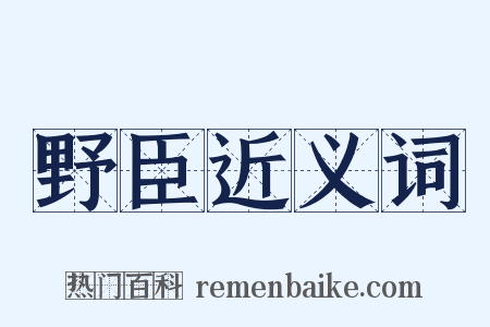 野臣近义词是什么意思的图片